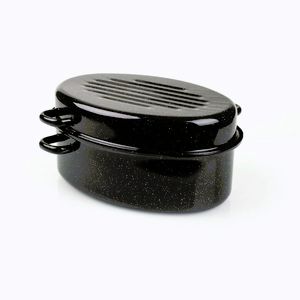 Banquet 2-dielny oválny smaltovaný pekáč CULINARIA Black, 38 cm vyobraziť