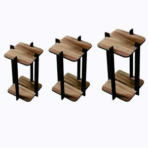 Stojan na kvety Flower Desk Square - Walnut vyobraziť