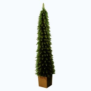 KONDELA Veluno 160 vianočný stromček 160 cm zelená / hnedá vyobraziť
