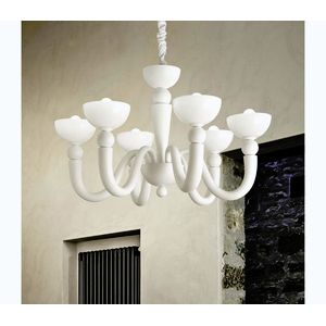 Ideal Lux - Luster na reťazi BON BON 8xE14/28W/230V pr. 95, 5 cm biela 094007 vyobraziť