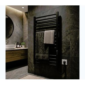 Mario-Radiators Kúpeľňový rebríkový radiátor HF DERBY 170W/230V 77x53 cm čierny IP44 6.1.0402.06.BM vyobraziť