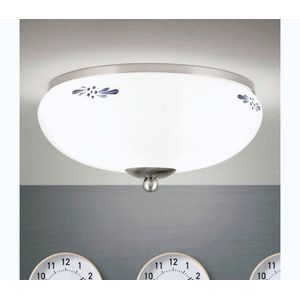 Orion DL 7-673 - Stropné svietidlo LANDHAUS 2xE27/60W/230V pr. 28 cm matný chróm/biela DL 7-673 satin/opal-blau vyobraziť