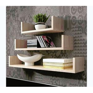 MIRJAN 24 Sada 3 ks nástenných políc TRIO 40/60/80x11x18 cm, dekor dub sonoma vyobraziť