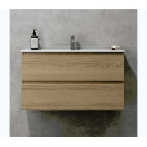 BATH DELUXE Kúpeľňová skrinka s umývadlom KENWOOD 91x50x45 cm dub BT0125+BT0128 vyobraziť