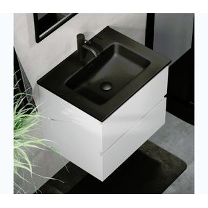 BATH DELUXE Kúpeľňová skrinka s umývadlom KENWOOD 61x52x45 cm biela/čierna BT0098+BT0126 vyobraziť