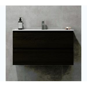 BATH DELUXE Kúpeľňová skrinka s umývadlom KENWOOD 91x50x47 cm orech BT0124+BT0128 vyobraziť