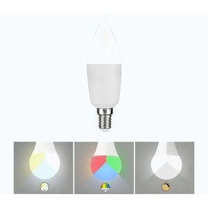 Rabalux 1980 - LED RGB Stmievateľná žiarovka C37 E14/5W/230V Wi-Fi 3000-6500K 1980 vyobraziť