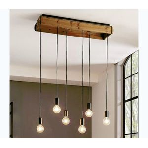 Eglo 43592 - Luster na lanku WOOTTON 6xE27/40W/230V 43592 vyobraziť