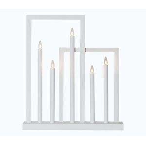 Eglo 410951 - Vianočný svietnik FRAME 5xE10/3W/230V biela 410951 vyobraziť