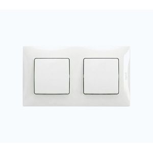 Legrand - Dvojitý jednopólový vypínač č. 1 s rámčekom NILOE biely LR0029+LR0022+LR0022 vyobraziť