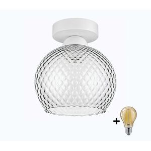 BRILAGI - LED stropné svietidlo R GLASS 1xE27/60W/230V priemer 18 cm biela/dymovošedá BG3991+NSTK7466 vyobraziť