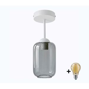 BRILAGI - LED Prisadený luster R GLASS 1xE27/60W/230V pr. 14 cm biela/dymovošedá BG3992+NSTK7757 vyobraziť