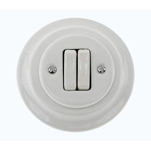 Bohemia-Design - Retro porcelánový ovládač žalúzií s rámikom, biely K1-R231QS-W vyobraziť