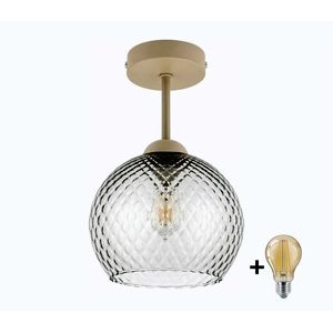 BRILAGI - LED Prisadený luster R GLASS 1xE27/60W/230V pr. 25 cm béžová/dymovo-šedá BG3995+NSTK7486 vyobraziť