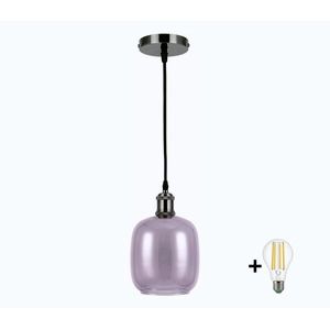 BRILAGI -LED Luster na lanku RETRO GLASS 1xE27/60W/230V pr. 14cm čierna/dymovo-šedá NSTK7758+AI0177 vyobraziť