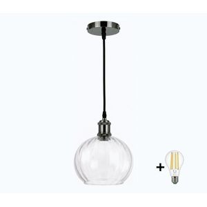 BRILAGI - LED Luster na lanku RETRO GLASS 1xE27/60W/230V pr. 25 cm čierna/číra NSTK7491+AI0177 vyobraziť
