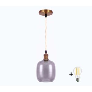 BRILAGI -LED Luster na lanku RETRO GLASS 1xE27/60W/230V pr. 14 cm zlatá/dymovo sivá NSTK7758+AI0178 vyobraziť