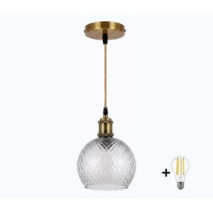 BRILAGI - LED Luster na lanku RETRO GLASS 1xE27/60W/230V pr. 25cm zlatá/dymová sivá NSTK7486+AI0178 vyobraziť