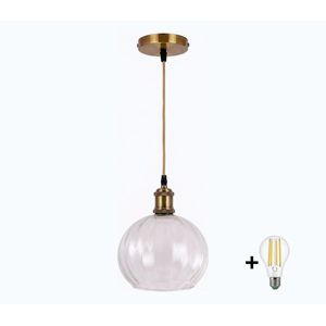 BRILAGI - LED luster na lanku RETRO GLASS 1xE27/60W/230V pr. 25 cm zlatá/číra NSTK7491+AI0178 vyobraziť
