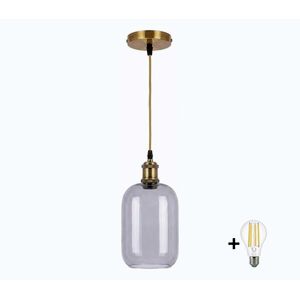 BRILAGI -LED Závesný luster na lanku RETRO GLASS 1xE27/60W/230V priemer 14 cm zlatá/zadymená sivá NSTK7757+AI0178 vyobraziť