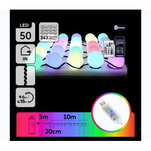 B.V. - LED RGBIC Dekoratívny svetelný reťaz 25xLED/5W/USB 10 m viacfarebný B10303Q5R vyobraziť
