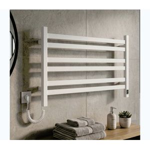 Vertaduro - Kúpeľňový rebríkový radiátor s termostatom AVA 181W/230V 50x90 cm IP44 biely ľavý 12-128153-9050-V vyobraziť