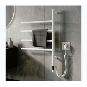 Vertaduro - Elektrický otočný sušiak na uteráky s termostatom ARA 60W/230V 65x49 cm IP44 biela 12-123033-4860-V vyobraziť