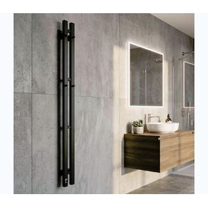 Vertaduro - Elektrický sušič na uteráky s termostatom VEO 70W/230V 120x9 cm IP44 čierny pravý 12-234053-0912-V vyobraziť