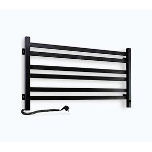 Vertaduro - Kúpeľňový rebríkový radiátor s termostatom AVA 181W/230V 50x90 cm IP44 čierny ľavý 12-228153-9050-V vyobraziť