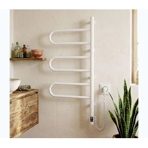 Vertaduro - Elektrický otočný sušiak na uteráky s termostatom ELA 120W/230V 80x49 cm IP44 biela 12-112033-4880-V vyobraziť