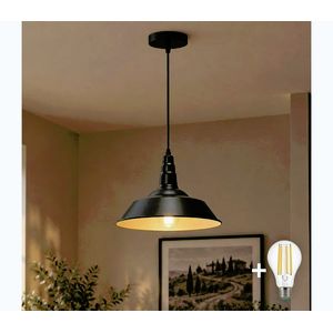 B.V. - LED luster na lanku 1xE27/60W/230V pr. 36 cm čierna B10305MO9 vyobraziť