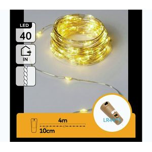 B.V. - LED dekoračný reťaz so zátkou do fľaše 40xLED/3xLR44 4m teplá biela B10303AFWY vyobraziť