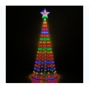 LED RGBW stmievateľná vonkajšia vianočná dekorácia LED/4W/230V 180 cm IP44 + diaľkové ovládanie EK2403 vyobraziť