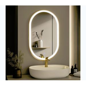 BRILAGI-LED Kúpeľňové zrkadlo ERBA LED/25W/230V 50x80 cm zlaté IP44 CRI 90 stmievateľné + CCT FG-MIR-0009-8050 vyobraziť