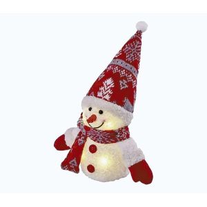 Lighting LED vianočný snehuliak svietiaci 25 cm 3x AA vnútorná teplá biela vyobraziť