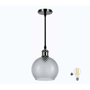 BRILAGI -LED Luster na lane RETRO GLASS 1xE27/60W/230V priemer 18 cm čierna/dymovo sivá NSTK7466+AI0177 vyobraziť