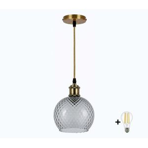 BRILAGI -LED Luster na lanku RETRO GLASS 1xE27/60W/230V pr. 18 cm zlatá/dymovo-sivá NSTK7466+AI0178 vyobraziť