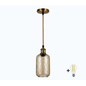 BRILAGI-LED Závesné svietidlo na lanku RETRO GLASS 1xE27/60W/230V pr. 14 cm zlatá/dymovo-hnedá NSTK7701+AI0178 vyobraziť