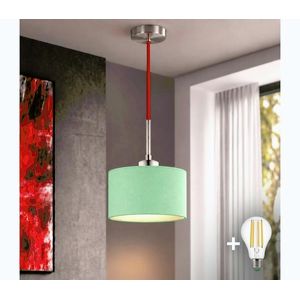 Eglo - LED luster na lanku TUNJA 1xE27/60W/230V priemer 20 cm zelená/červená EG32516+NSTK9677 vyobraziť