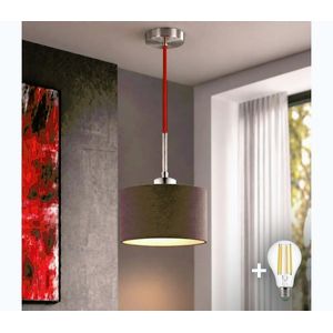 Eglo - LED závesný luster na lanku TUNJA 1xE27/60W/230V pr. 20 cm hnedá/červená EG32516+NSTK9968 vyobraziť