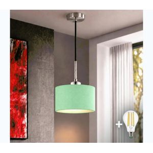 Eglo - LED závesné svietidlo na lanku TUNJA 1xE27/60W/230V priemer 20 cm zelená/čierna EG32517+NSTK9677 vyobraziť