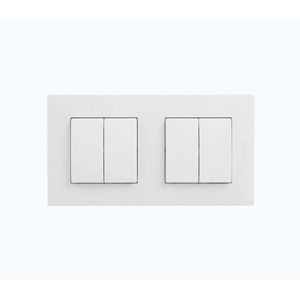 Legrand - 2x dvojitý sériový vypínač č. 5 s rámikom NILOE STEP biely LR0061+LR0055+LR0055 vyobraziť