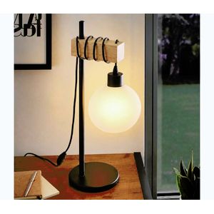 BRILAGI - Stolová lampa WOOD GLASS 1xE27/40W/230V hnedá/čierna/biela EG780173+NSTK7432 vyobraziť