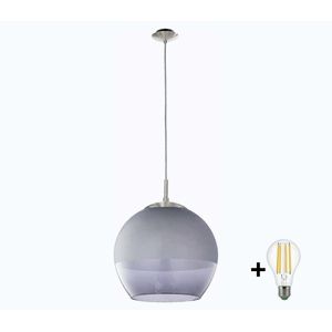 BRILAGI - LED závesný luster na lanku RETRO GLASS 1xE27/60W/230V matný chróm/dýmová sivá EG85261A+NSTK7773 vyobraziť