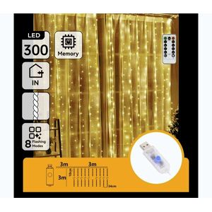 B.V. - stmievateľný LED vianočný reťazec 300×LED/8 funkcií USB 6×3 m teplá biela + DO B103031XJ vyobraziť