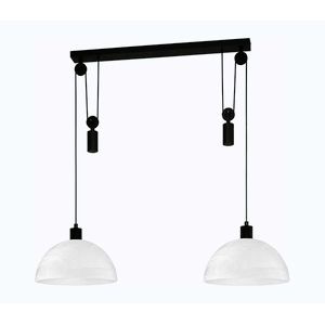 BRILAGI - LED luster na lanku RETRO GLASS 2xE27/40W/230V čierna/biela EG43438A+2xNSLA49427 vyobraziť