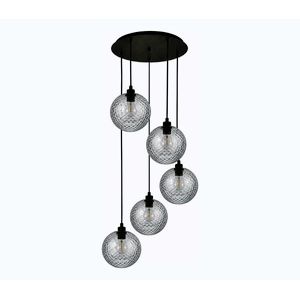 BRILAGI - LED luster na lanku RETRO GLASS 5xE27/60W/230V čierna/dymová sivá EG43334A+5xNSTK7466 vyobraziť