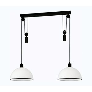 BRILAGI - LED luster na lanku RETRO GLASS 2xE27/40W/230V čierna/biela EG43438A+2xNSLA62174 vyobraziť