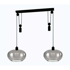 BRILAGI - LED Luster na lanku RETRO GLASS 2xE27/40W/230V čierna/dymovo sivá EG43438A+2xNSBL1193 vyobraziť