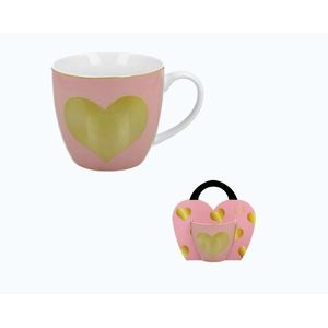 DUO - Hrnček 460ml Big Heart Pink vyobraziť